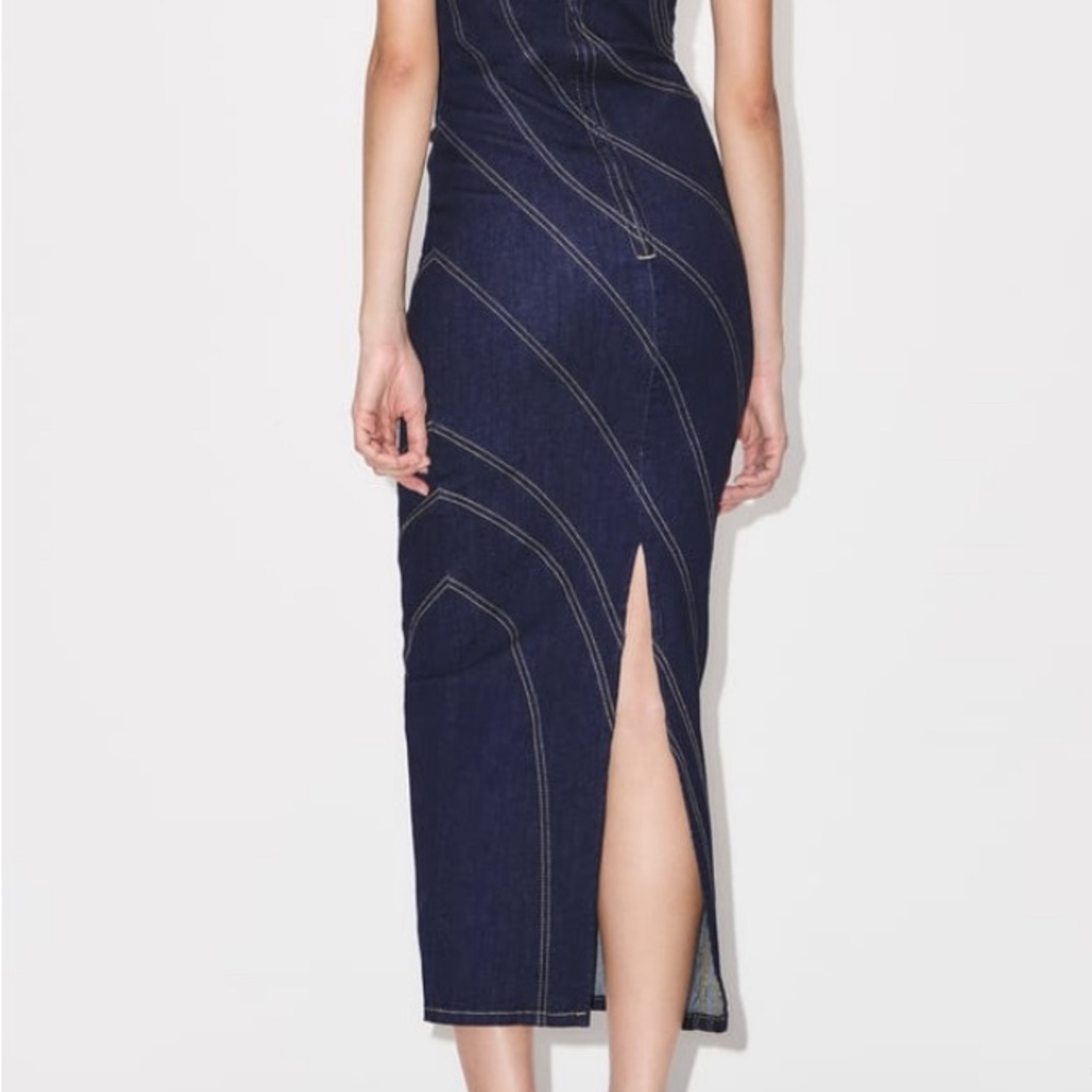 Zara Denim Stitched Dress